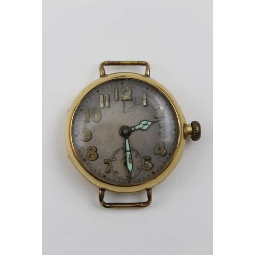 84 - An 18ct gold cased gentleman's wristwatch, with Rolex 15 jewel movement, the dial with Arabic numera... 