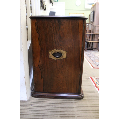 417 - A late 19th / early 20th century rosewood table top canteen for cutlery & other silverware's, the tw... 