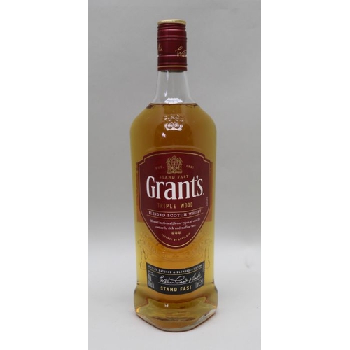 342 - Grants Triple Wood Blended scotch whiskey Red label 1l