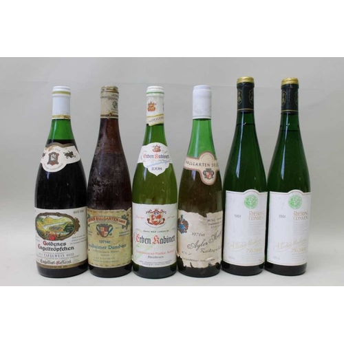 48 - Wehlener Abtei Riesling Convent 1991, Kloster Machern, 2 bottles 

Ayler Kupp Riesling Auslese 1976,... 