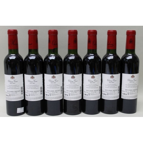 72 - Seven half bottles of Chateau Musar, 2001