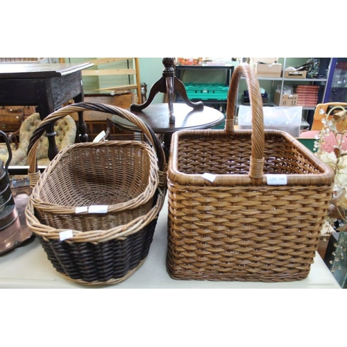 111 - Three wicker baskets