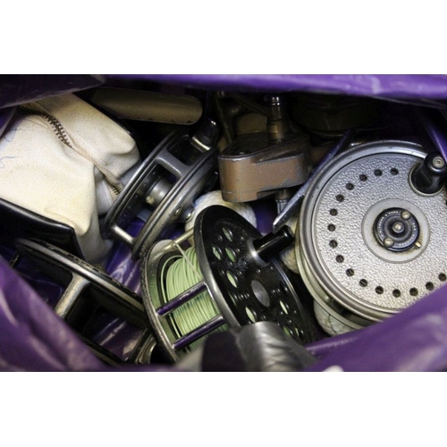 138 - A selection of rods & reels plus a bag of accessories