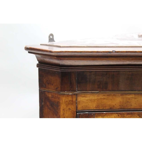 210 - A 19th century mahogany hanging corner cupboard, with fancy bar glaze single door, and glass shelved... 