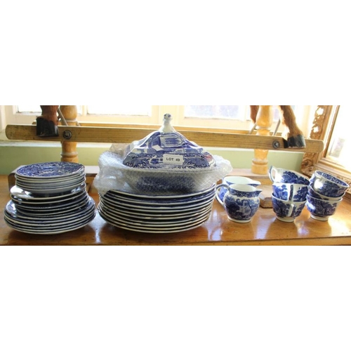 49 - A collection of blue & white china