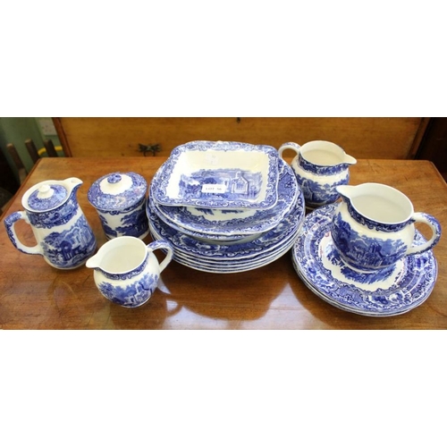 56 - A collection of blue & white china