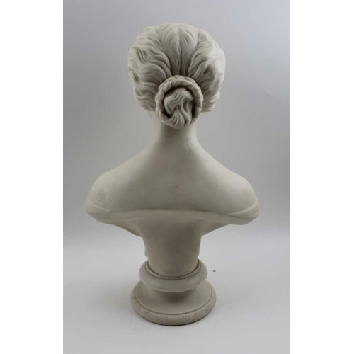 114 - A Victorian Copeland Parian bust of Princess Alexandra, Princess of Wales, after the sculpture by Ma... 