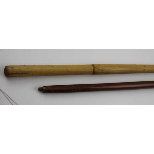 137 - A military swagger stick, by repute used in Burma by a  British Colour Sergeant, 60cm long, together... 