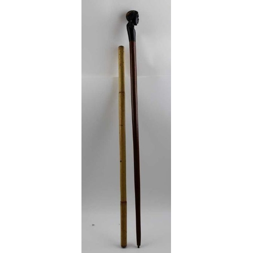 137 - A military swagger stick, by repute used in Burma by a  British Colour Sergeant, 60cm long, together... 