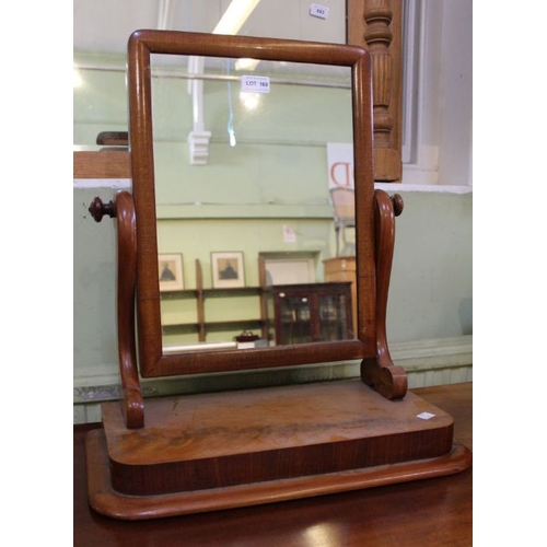 160 - a 19th century mahogany dressing table top mirror.