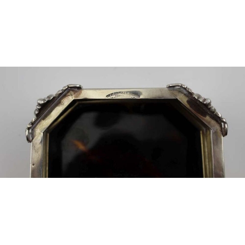 4 - The Goldsmiths & Silversmiths Company, an early 20th century silver and tortoiseshell table box, can... 