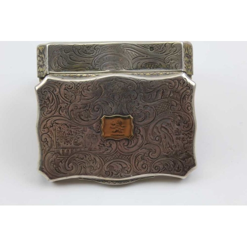 7 - Charles Rawlings and William Summers, an early Victorian silver table snuff box, serpentine form, ca... 