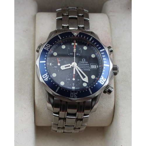 71 - An Omega Seamaster Professional chronometer 300m, stainless steel strap in original box, with certif... 