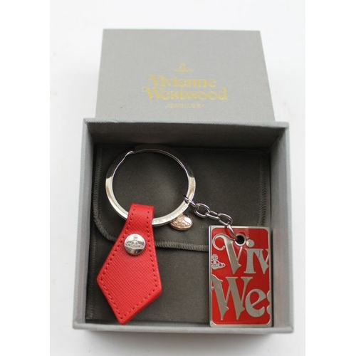 73 - Vivienne Westwood key ring in original box together with two Peter Lang necklaces