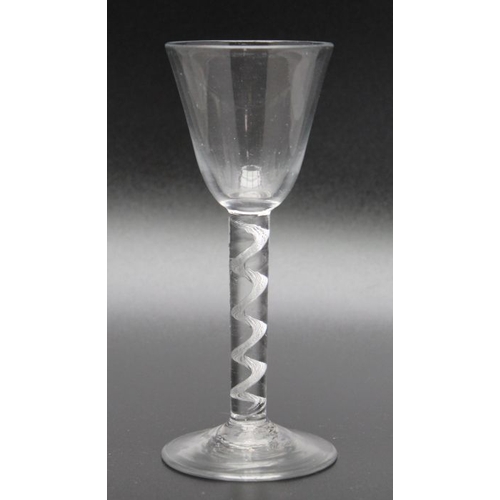 82 - An 18th single series air twist glass circa 1755