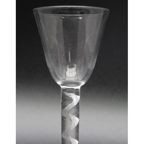 82 - An 18th single series air twist glass circa 1755