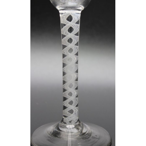 94 - An 18th century single series opaque twist circa 1760, 16.5cm high