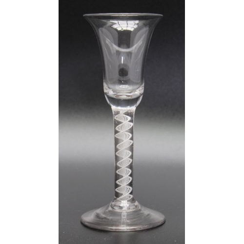 96 - An 18th century opaque twist glass circa 1770, 16.5cm high