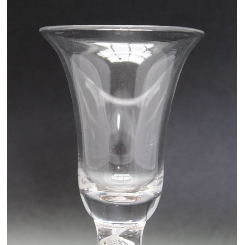 96 - An 18th century opaque twist glass circa 1770, 16.5cm high