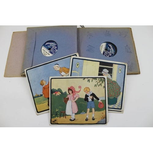 101 - Three albums of children's nursery rhymes, and songs, on gramophone records