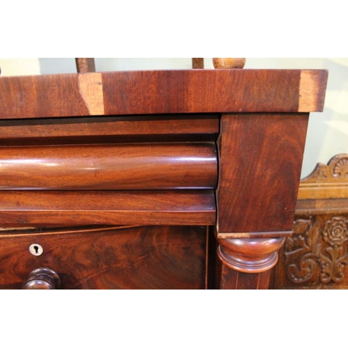 159 - A possibly Scottish large mahogany chest of drawers, 139cm x 128cm