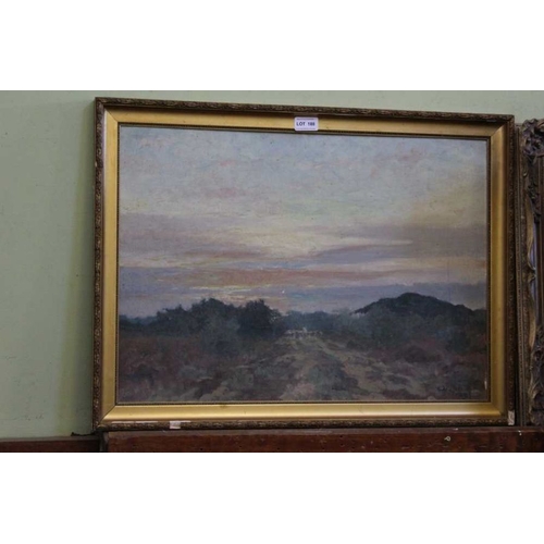 188 - Eastern European, 'Landscape with Sheep', (possibly Hungarian) 42cm x 59cm, indistinctly signed, dat... 