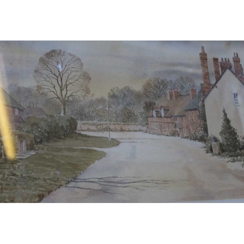 199 - Watercolour of Bridge End, Warwick, 33cm x 49cm in gilt frame