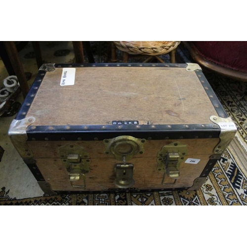 210 - A small bound traveling trunk