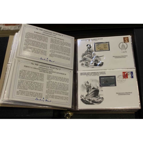 267 - Three albums of Danbury Mint, commemorative covers for the 50th anniversary WWII