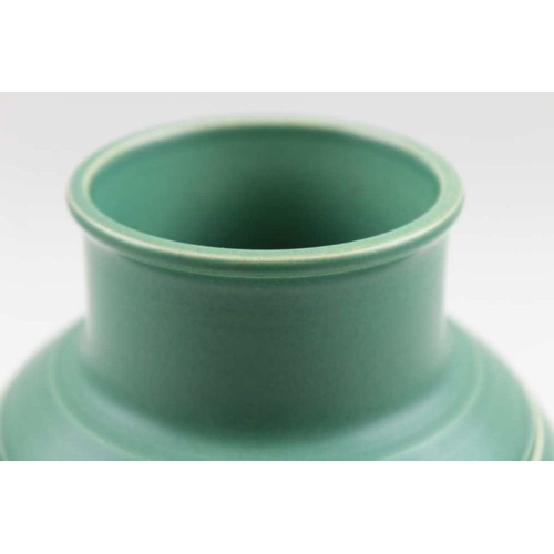 39 - Keith Murray for Wedgwood, an incised globular matte green vase, 16cm high, condition good, no chips... 