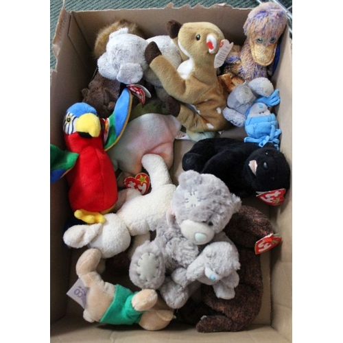 1 - A selection of of TY toys together with other small soft toys