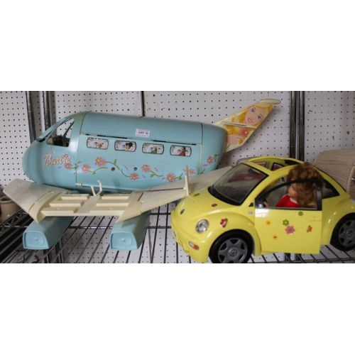 13 - A Barbie aircraft, and two Barbie cars