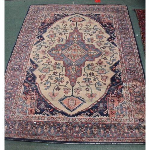 195 - Modern blue ground rug.171 x 238 cm