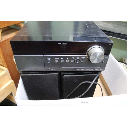 68 - A Sony Stereo & CD player with speakers