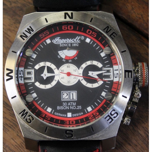 266 - An Ingersoll Diver 30 ATM watch on strap