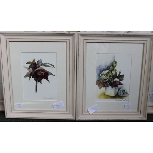 110 - A selection of five pictures, all botanical subjects by Vivian Cawson. Three are signed limited edit... 