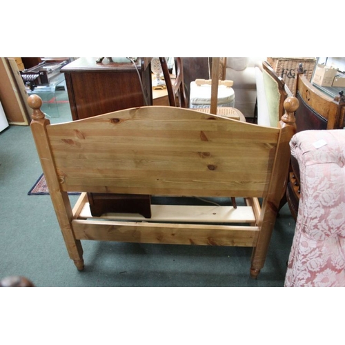 123 - A modern single pine bedframe.