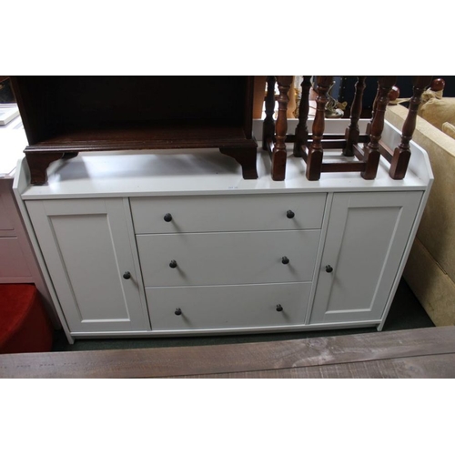 141 - A white melamine side unit.