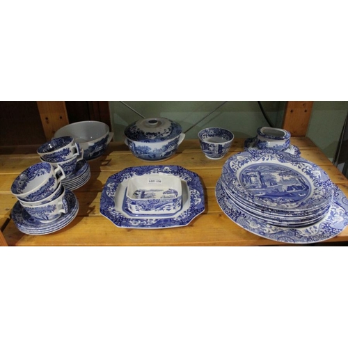 170 - A selection of Spode's Italian table wares.