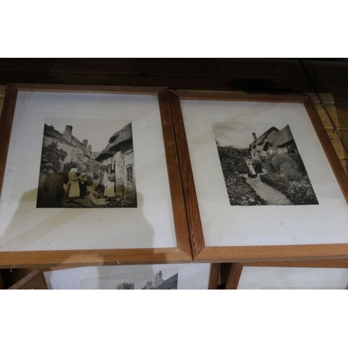 175 - Eleven framed black & white photogravures of Stratford upon Avon scenes, includes Henley Street with... 