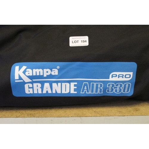 194 - A Kampa Grande air 330 Pro awning.