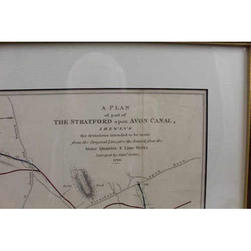 118 - A plan of part of The Stratford-upon-Avon Canal, in the region of Henley-in-Arden, surveyed by Samue... 