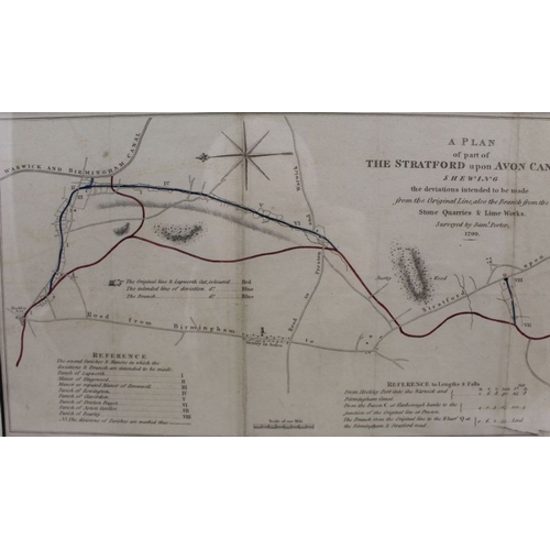 118 - A plan of part of The Stratford-upon-Avon Canal, in the region of Henley-in-Arden, surveyed by Samue... 