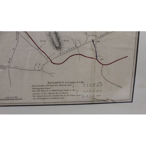 118 - A plan of part of The Stratford-upon-Avon Canal, in the region of Henley-in-Arden, surveyed by Samue... 