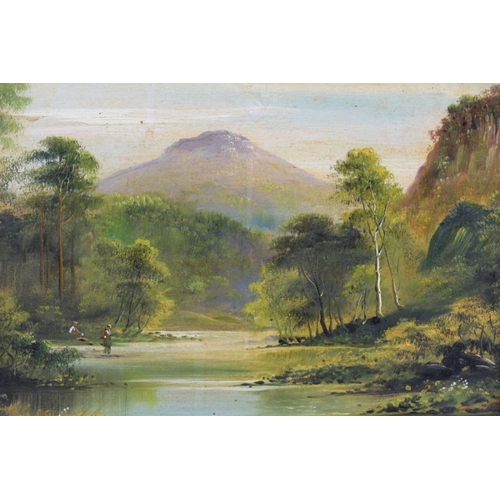 127 - George Willis-Pryce (1866-1949), Langdale Pikes, Lake District, 15cm x 20cm and Derbyshire, fly fish... 