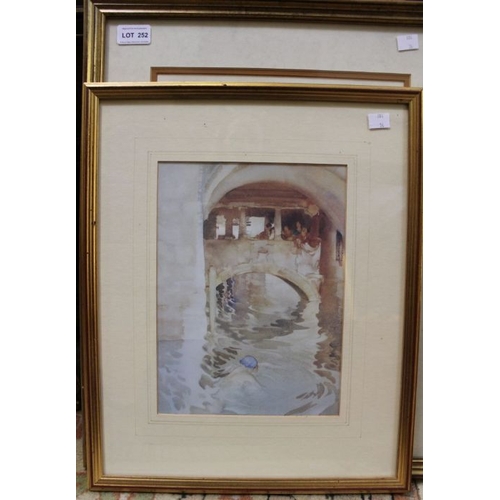 252 - Henry Moses - two gilt framed engravings of Greek pottery together with one other print