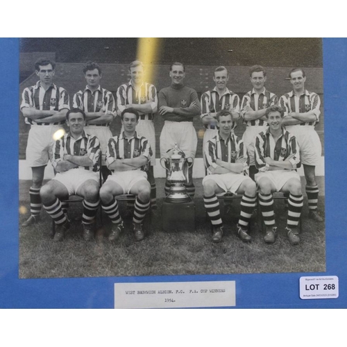 268 - A West Bromwich Albion team photograph 1954 together with WBA team photograph 2010-2011, signed