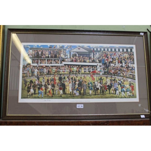 302 - Peter Curling - Sporting signed print 'Classic Performers at the Park' , 32cm x 68cm No. 48/500, gla... 