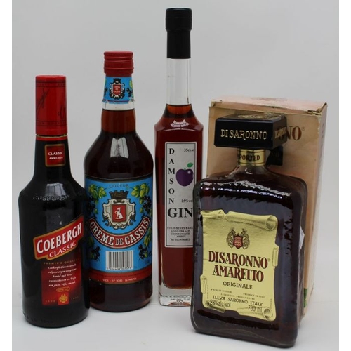 533 - Damson Gin 25%, 1 35cl bottle 

Crème de Cassis 15%, 1 bottle 

Coeberg Classic 20%, 1 50cl bottle 
... 