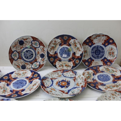 55 - A quantity of Imari plates